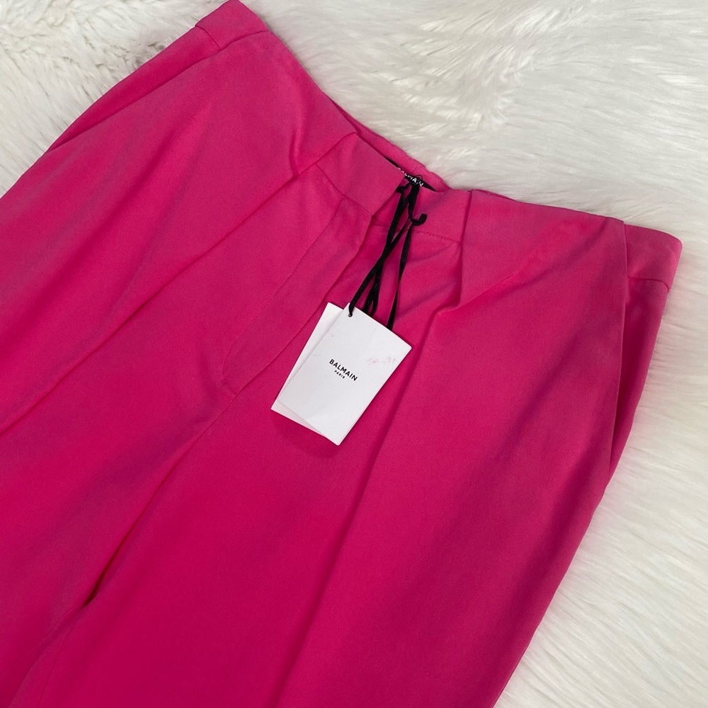 NEW wTag-BALMAIN Pink Crepe Harem Pants 40 (L)